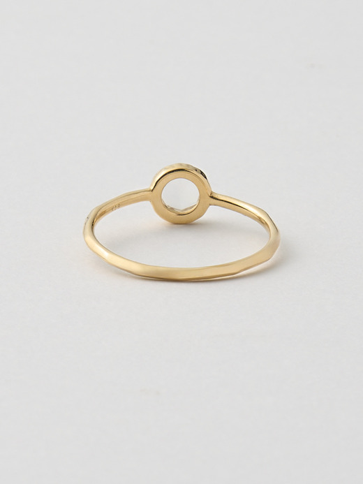 White Topaz Rose Cut K18YG Ring #12｜GIGI for JOHN SMEDLEY 詳細画像 GOLD 2